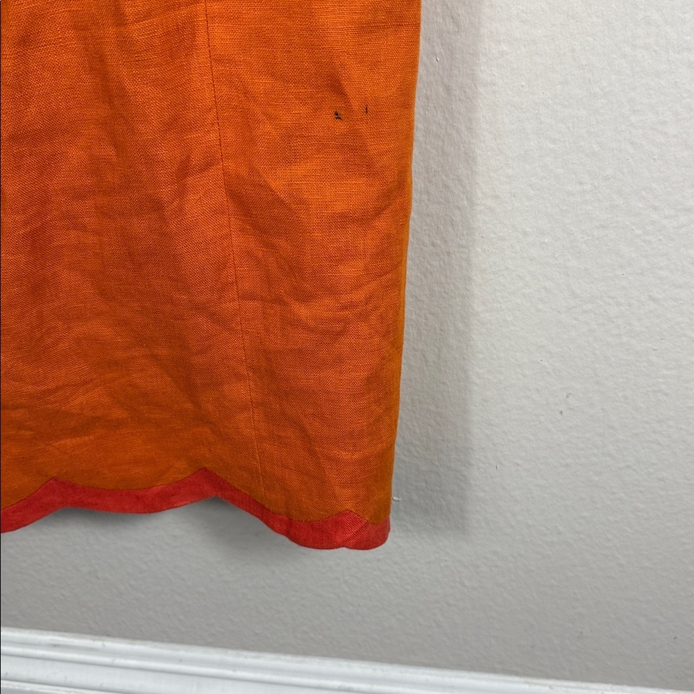 Reformation Sara Linen Dress in Nectarine - Picture 11 of 11